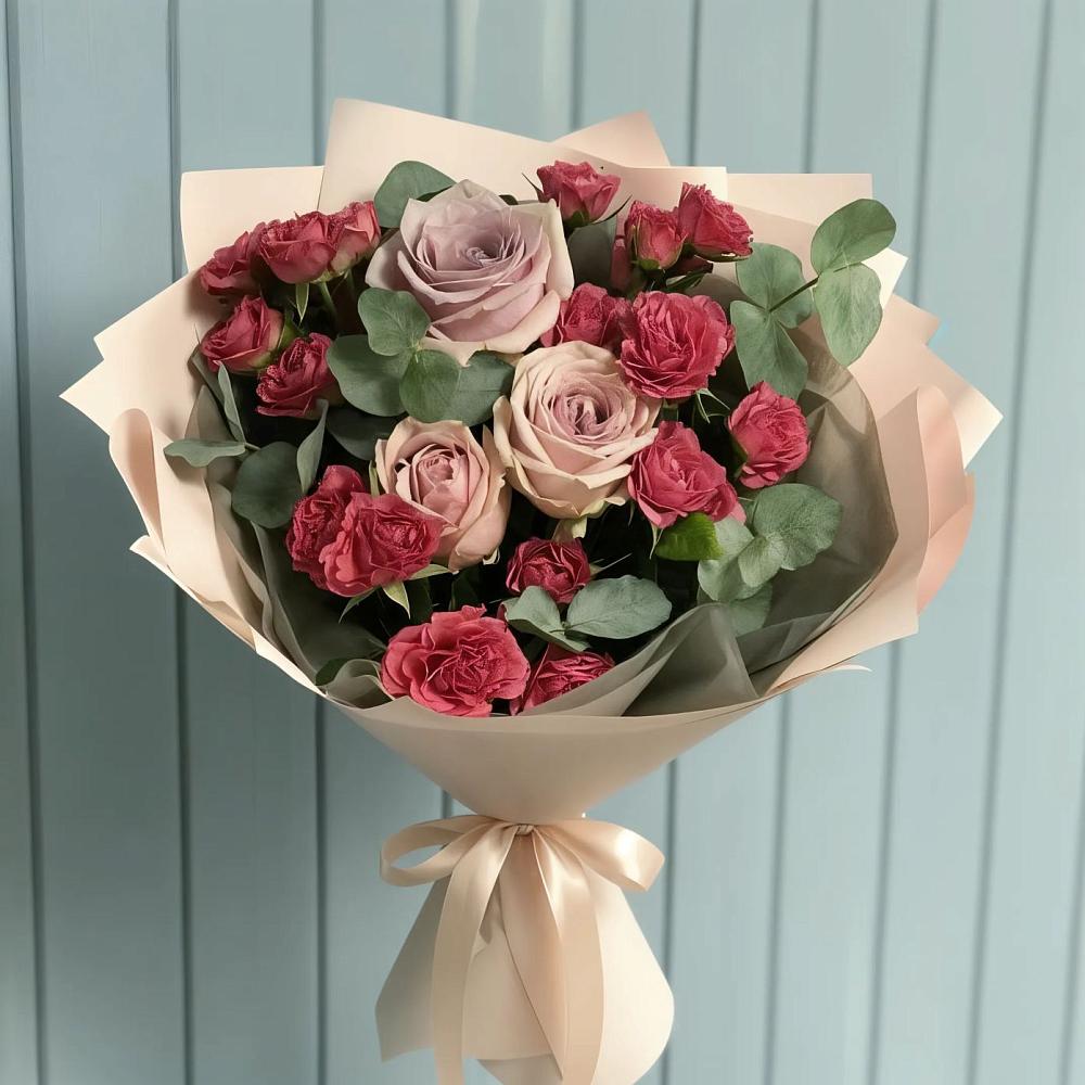 Букет цветов из: Гвоздики и Розы в Улаган