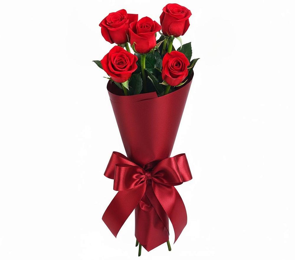 Букет 5 Красных роз Эдлесс Лав в Улаган