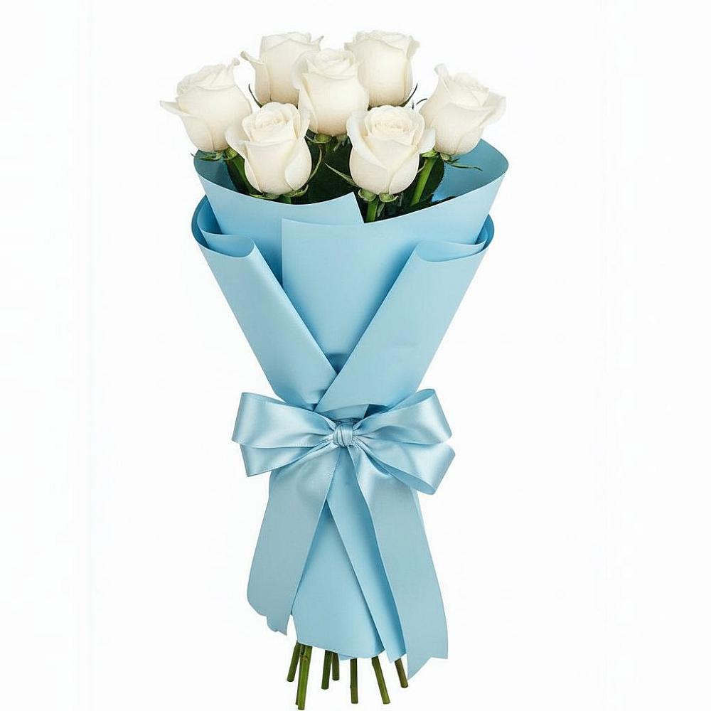 Букет 7 белых роз Проуд в Улаган