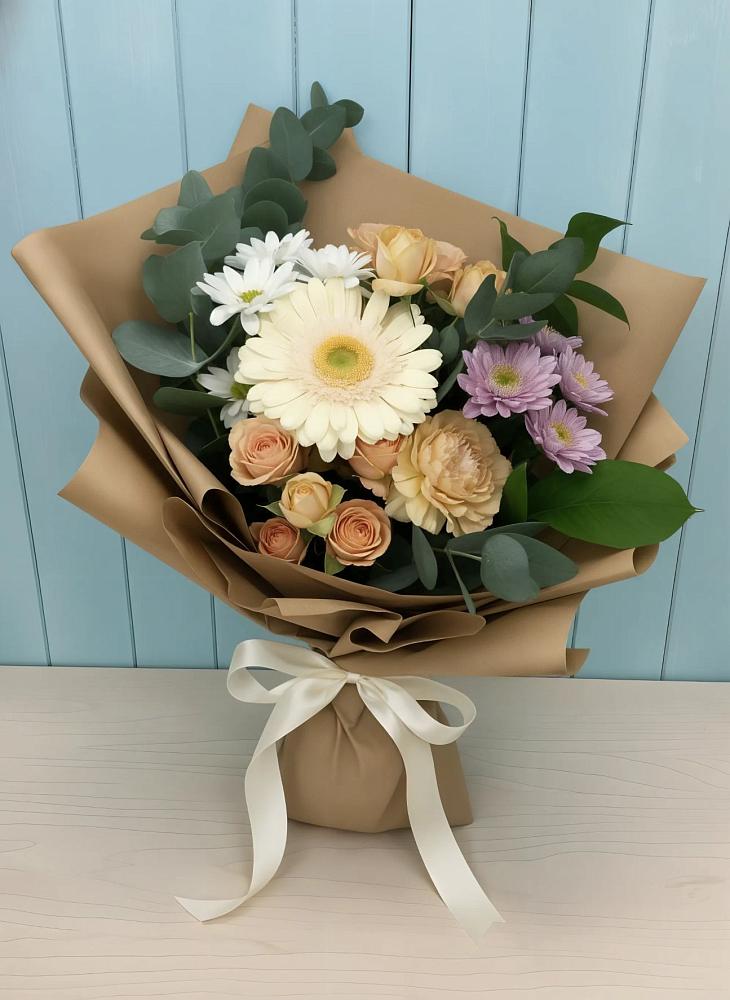 Букет цветов из: Герберы и Хризантемы в Улаган