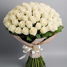 Букет 101 беля роза Белоснежка в Улаган