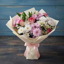 Букет цветов из:  Хризантемы, Альстромерии и Розы в Улаган