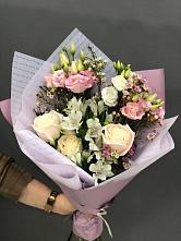 Букет цветов из:  Альстромерии, Розы и Лизиантусы #REPLACE_PRED# Улаган