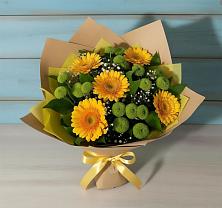 Букет цветов из:  Герберы и Хризантемы в Улаган