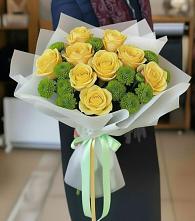 Букет цветов из:  Хризантемы и Розы в Улаган