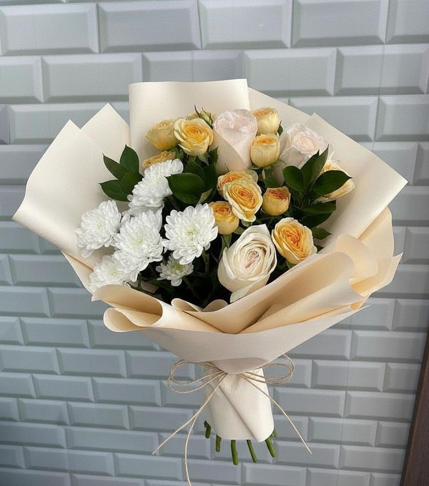 Букет цветов из: Розы и Хризантемы в Улаган