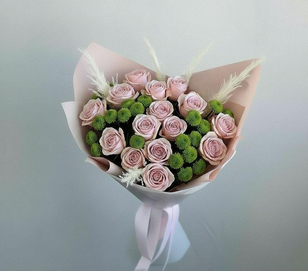 Букет цветов из: Розы и Хризантемы в Улаган