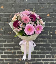 Букет цветов из:  Герберы и Хризантемы в Улаган
