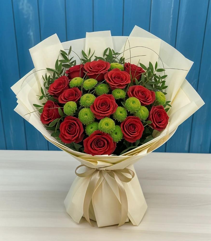 Букет цветов из: Розы и Хризантемы в Улаган